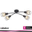 INDIANA, METAL CEILING LAMP, WITH NATURAL WAVEN DECOR E14 4X