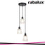 JARINA,  GLASS PENDANT , E27 3XMAX 40W, BLACK, TRANSPARENT