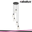 JARINA,  GLASS PENDANT , E27 5XMAX 40W, BLACK, TRANSPARENT