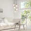JARINA,  GLASS PENDANT , E27 5XMAX 40W, BLACK, TRANSPARENT