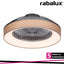 BENICIO, LED CEILING FAN LAMP,SILVER WITH GREY FABRIC SHADE,