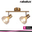 HOLLY, 2 HEADED SPOT WITH AMBER GLASS SHADE, WITHOUT LIGHTSO