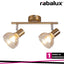 HOLLY, 2 HEADED SPOT WITH AMBER GLASS SHADE, WITHOUT LIGHTSO