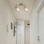 HOLLY, 2 HEADED SPOT WITH AMBER GLASS SHADE, WITHOUT LIGHTSO