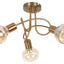 HOLLY, 3 HEADED CEILING LAMP WITH AMBER GLASS SHADE, WITHOUT
