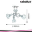 HOLLY, 3 HEADED CEILING LAMP WITH SMOKEY GLASS SHADE, WITHOU