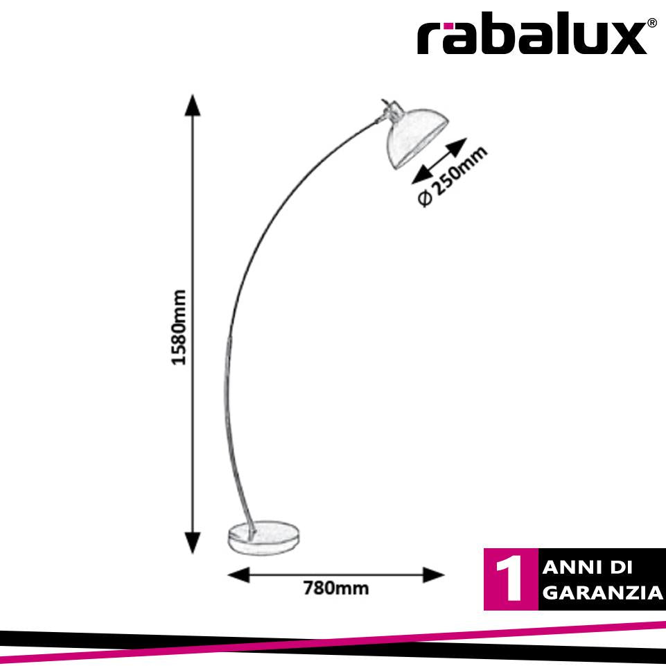 OTTO, FLOORLAMP, SATIN CHROME, WITH WHITE SHADE, E27 1X MAX