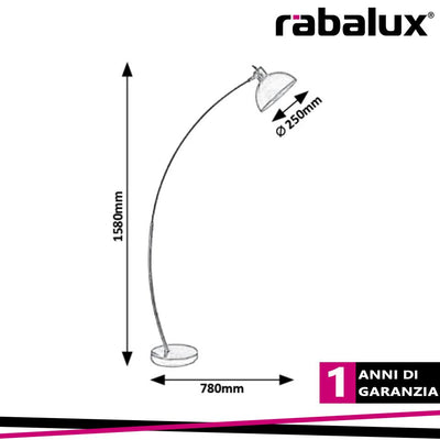 OTTO, FLOORLAMP, SATIN CHROME, WITH WHITE SHADE, E27 1X MAX