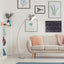 OTTO, FLOORLAMP, SATIN CHROME, WITH WHITE SHADE, E27 1X MAX