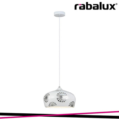 GINGER, PENDANT, SILVER/WHITE, E27 1X MAX 60W, EXCL.