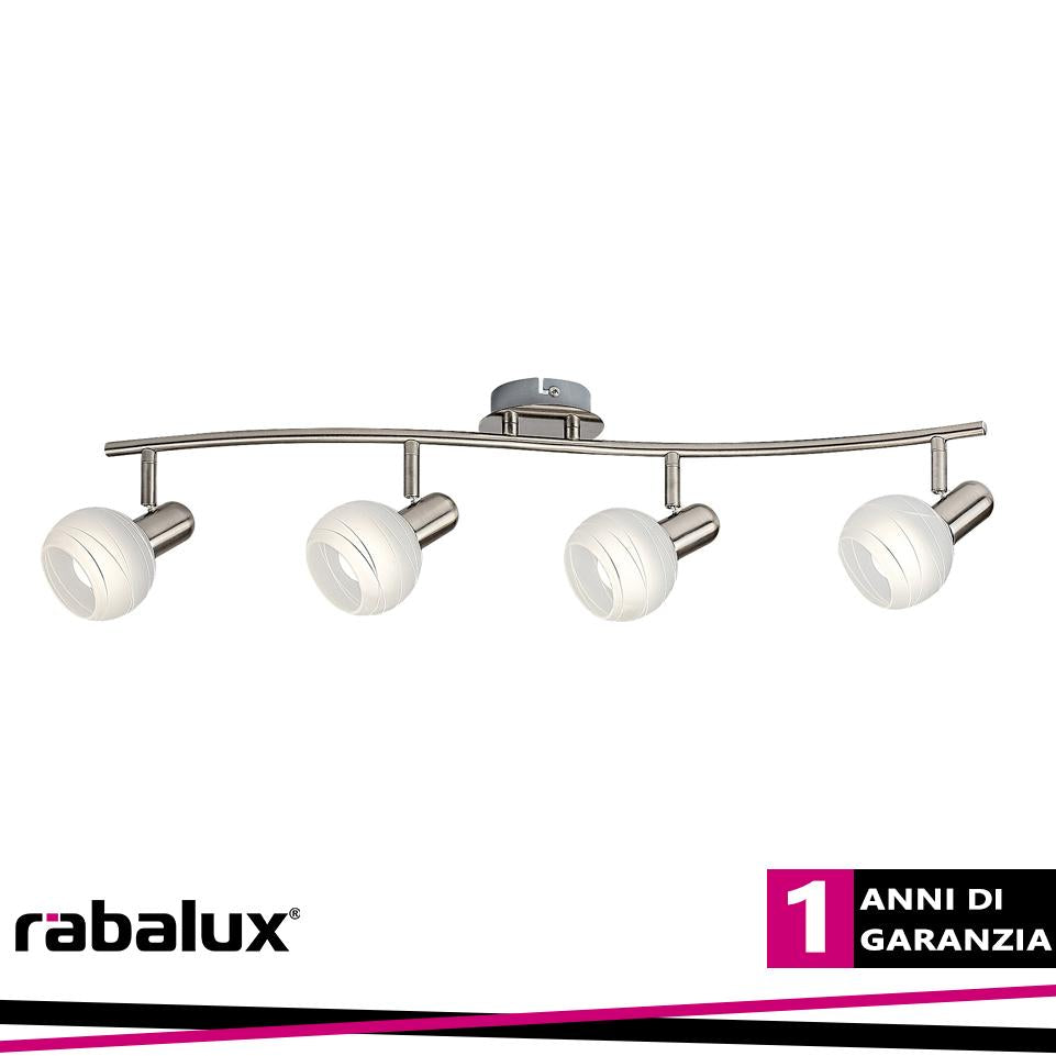 AUREL, SPOT, 4 LIGHTS, WHITE STRIPED