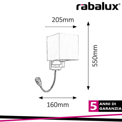 LARKIN, ELEGANT CHROME BEDSIDE READING WALL LAMP