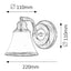 GRANDO, 1 ARM WALL LAMP, E14 40W
