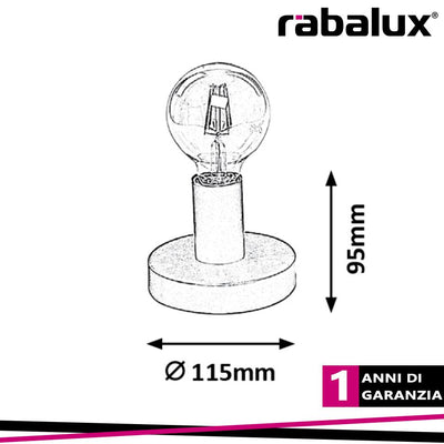 BOWIE, TABLE LAMPS, E27 1  MAX 60W, IP20, D115  95 MM, WHITE