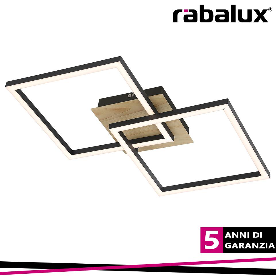 ASHTON, LED CEILING LAMP,MATT BLACK WITH WOOD PEINTED BASE,