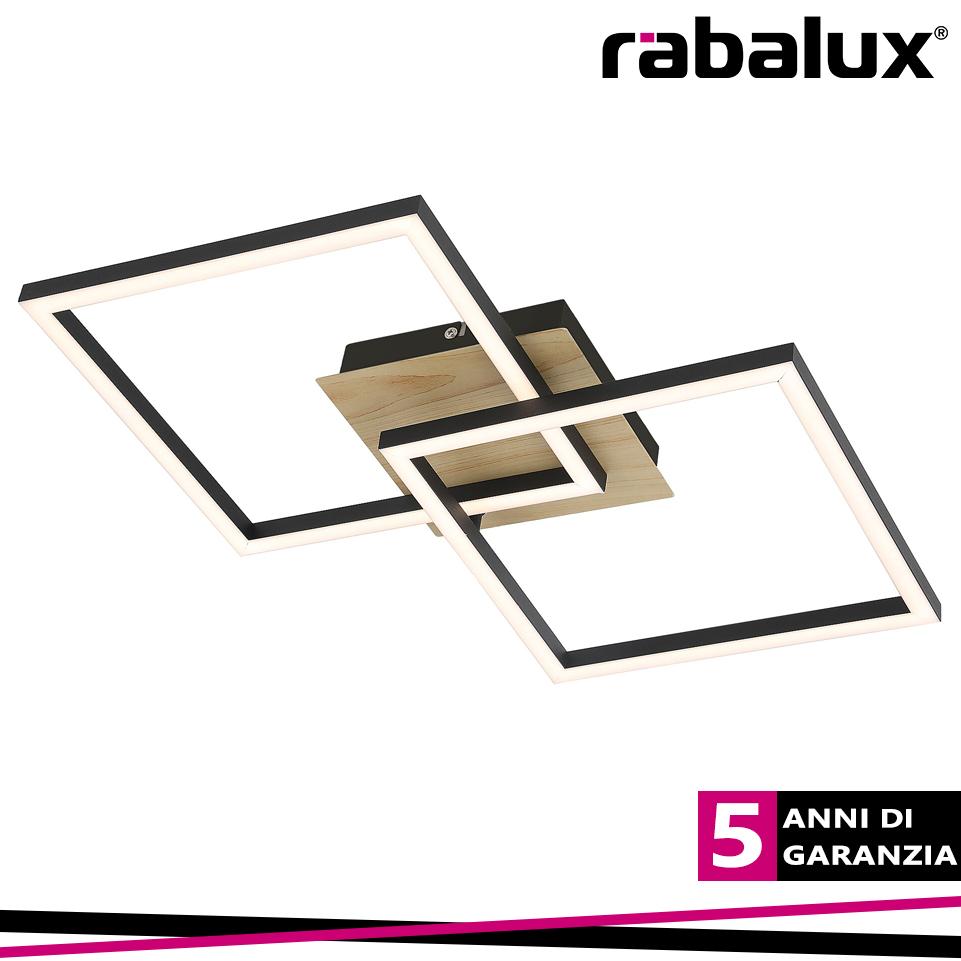 ASHTON, LED CEILING LAMP,MATT BLACK WITH WOOD PEINTED BASE,