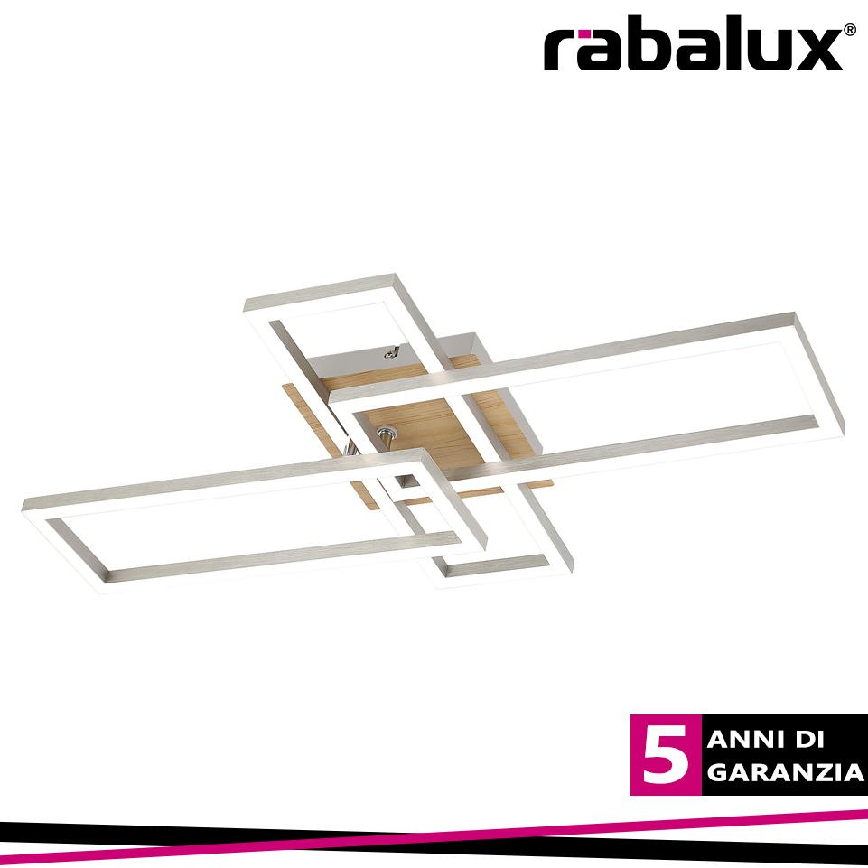 ASHTON, LED CEILING LAMP,SATIN CHROME WITH WOOD PEINTED BASE