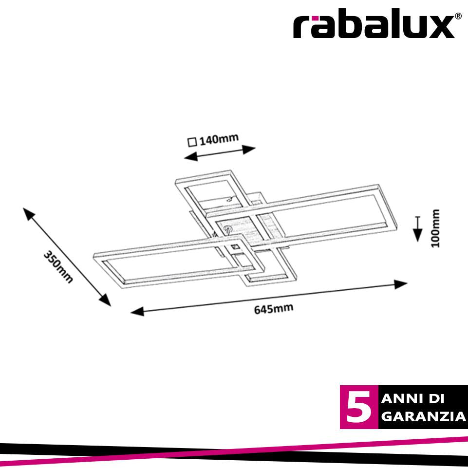 ASHTON, LED CEILING LAMP,SATIN CHROME WITH WOOD PEINTED BASE