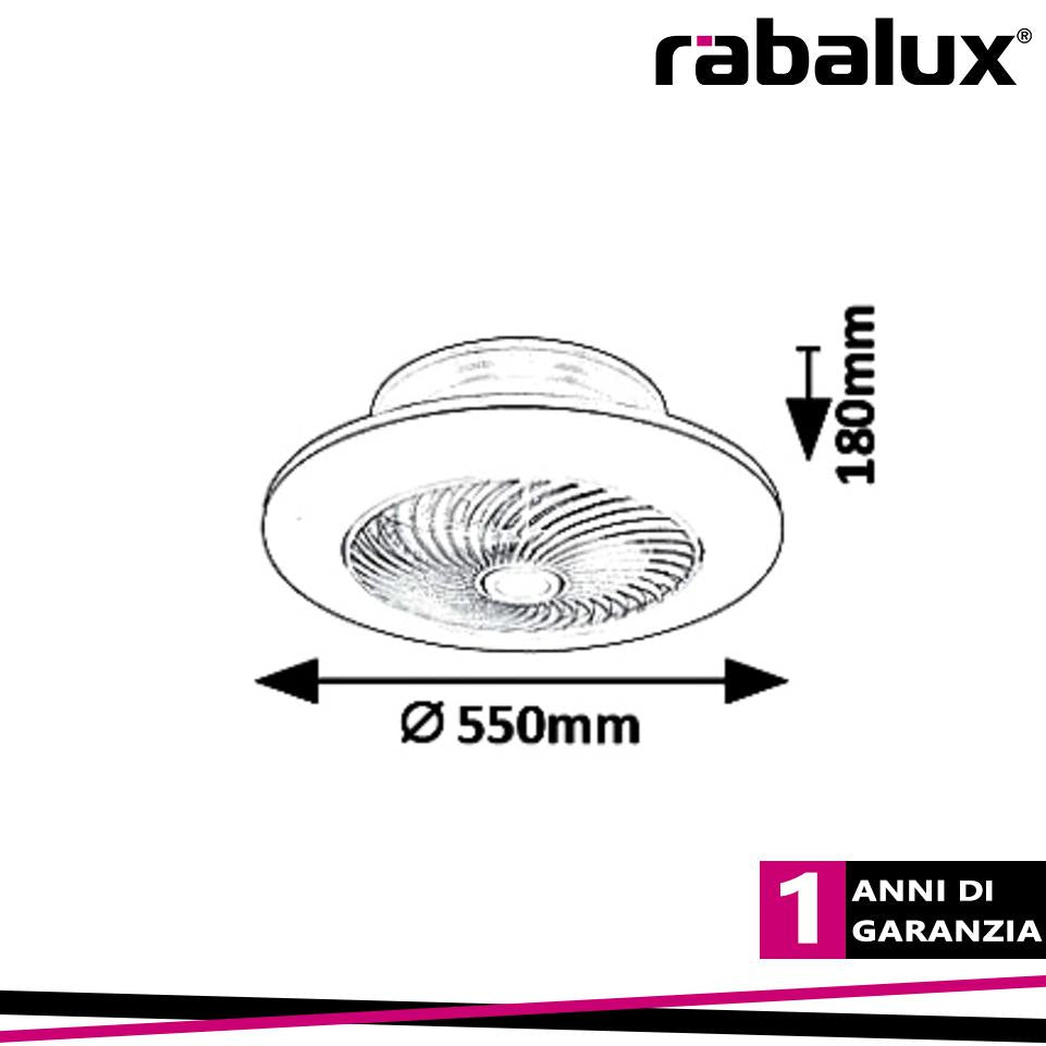 DALFON FAN LIGHT, CEILING LED 36W CCT, DIMMABLE, WITH REMOTE
