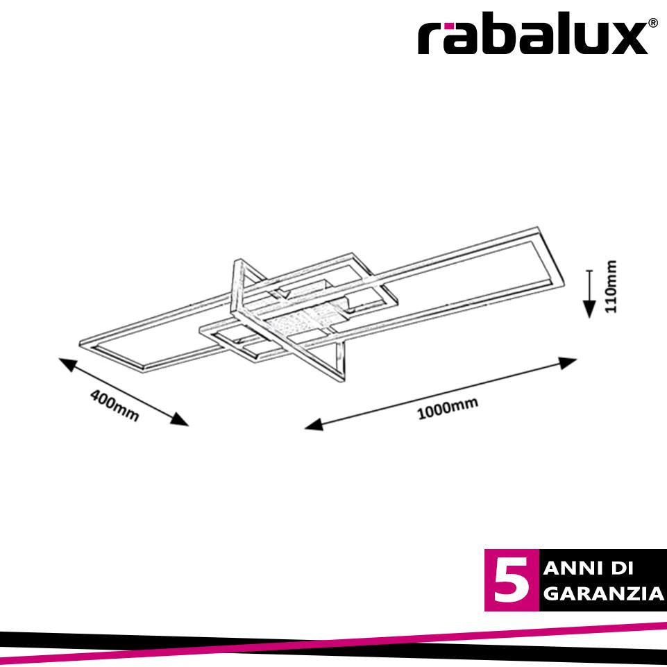 THABITA, LED CEILING LAMP,SATIN CHROME, BUILT-IN LED 35W 250