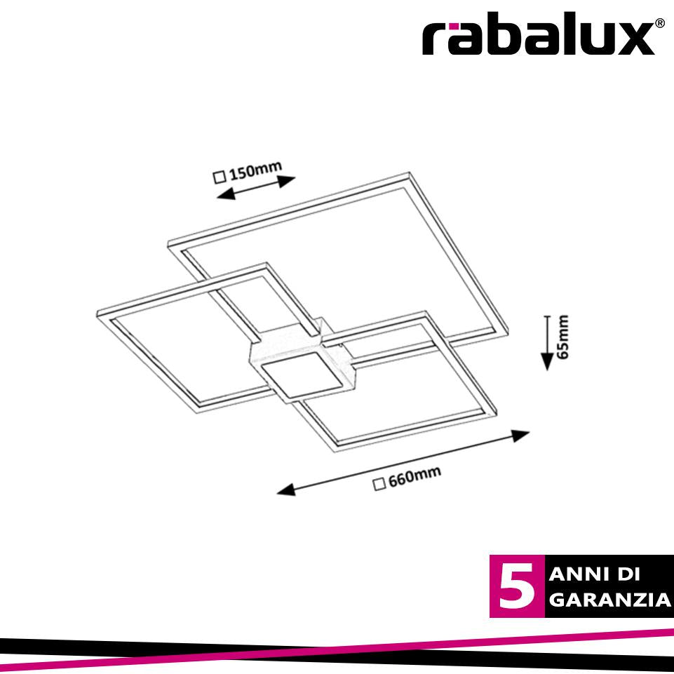 THABITA, LED CEILING LAMP,MATT BLACK, BUILT-IN LED 38W 2250L