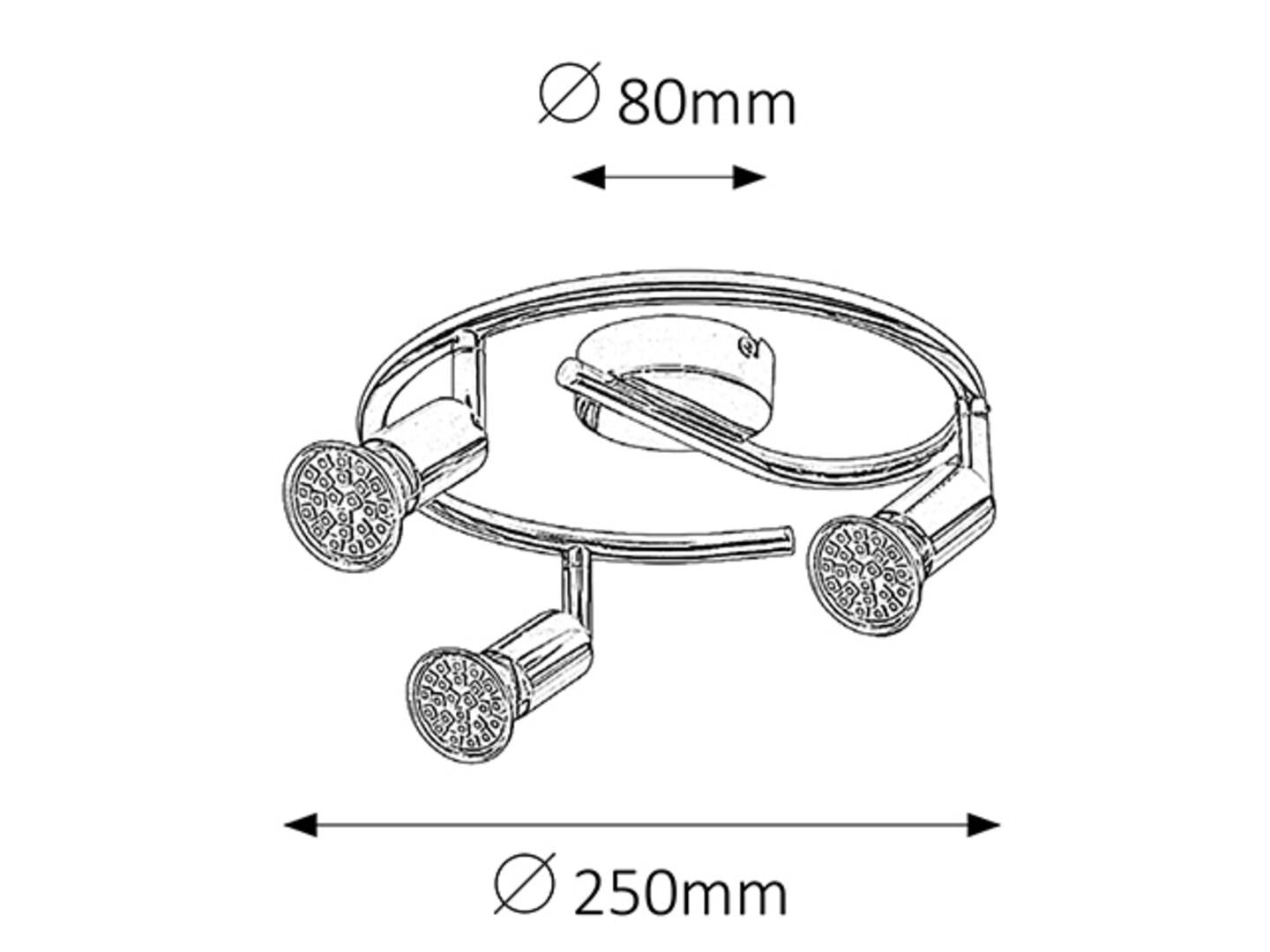 NORTON LED, 3-SPOT GU10/3W LED CHROME