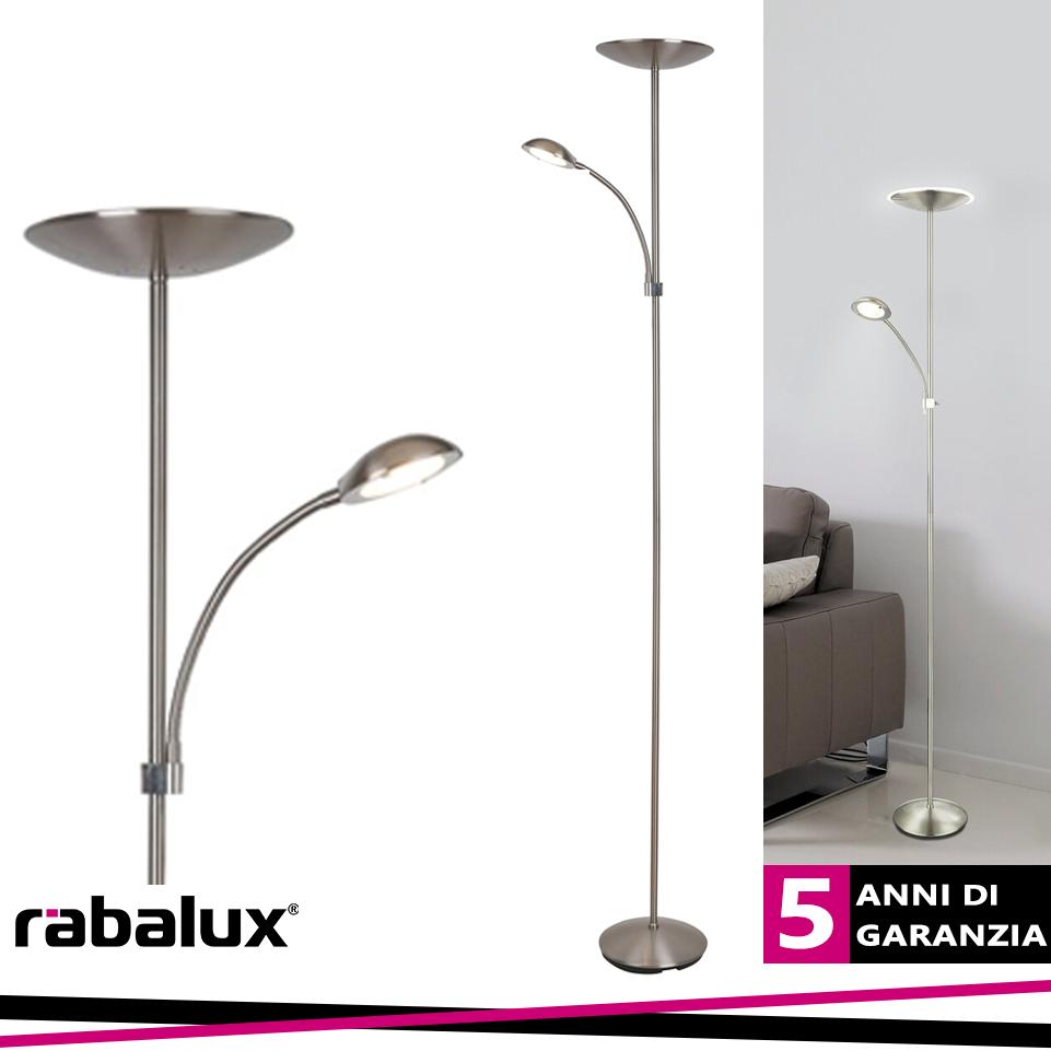 VLASTA, FLOORLAMP WITH READING ARM, SATIN CHROME, WITH INBUI