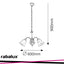 FRANCESCA, PENDANT LAMP,  3 ARMS, D55CM