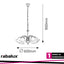 FRANCESCA, PENDANT LAMP,  5 ARMS, D55CM
