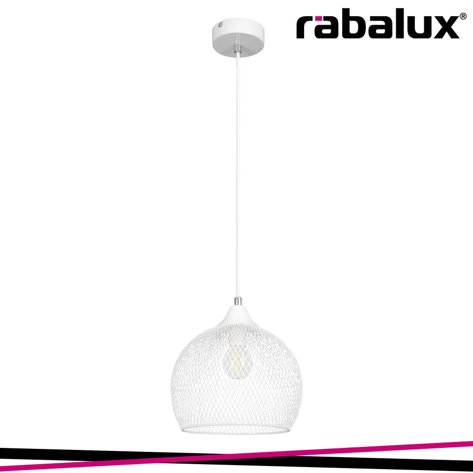 RONAN, PENDANT LAMP, WHITE, E14 1X MAX 40W, LIGHTSOURCE EXCL