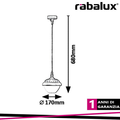 MODESTO,OUTDOOR PENDANT LAMP, BLACK, E27 1X MAX 40W, IP44 BU