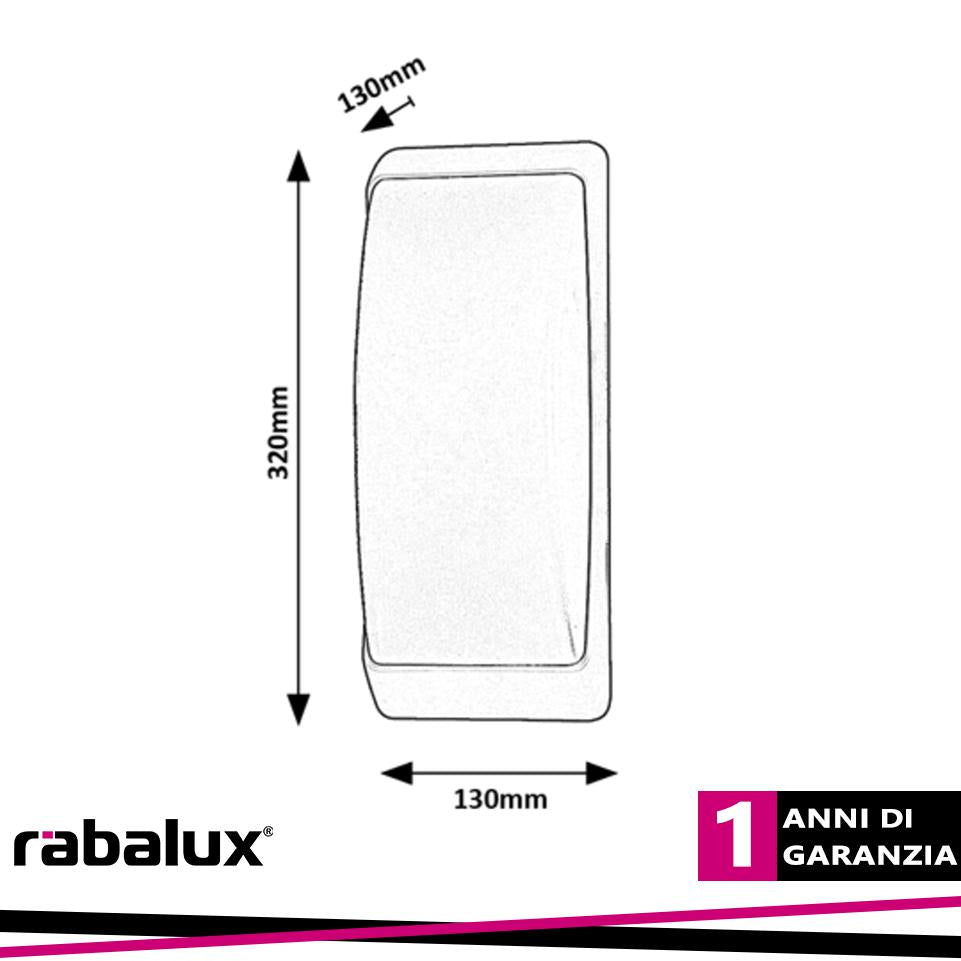 OPOLE, OUTDOOR PLASTIC WALL LAMP, E27 1XMAX 12W, MATT BLACK,
