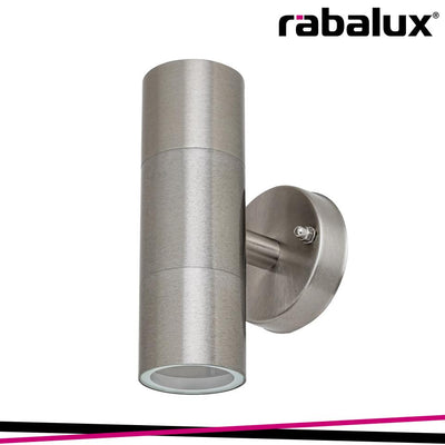 ZAGREB, OUTDOOR WALL LAMP, STAINLESS STEELL, GU10 2X MAX 12W