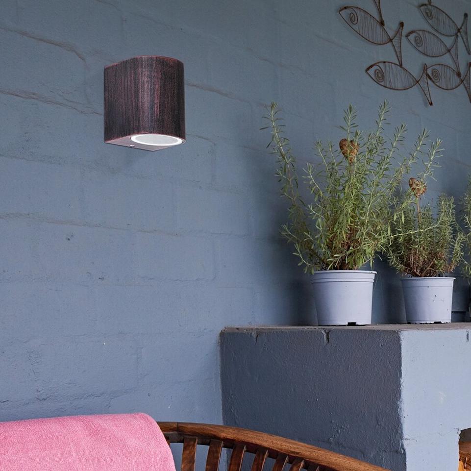 CHILE, OUTDOOR WALL LAMP, DOWN LIGHTS, WITHOUT BULB, RUSTY C