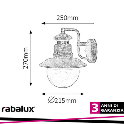 ODESSA, OUTDOOR WALL LAMP, IP44