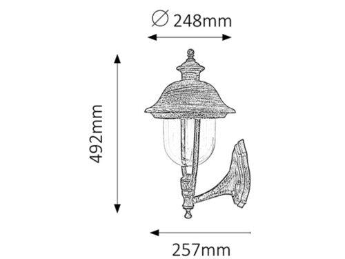 NEW YORK, OUTDOOR WALL LAMP, IP44