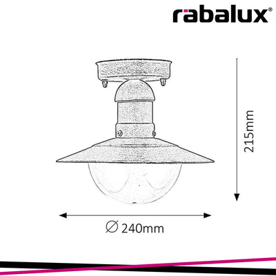 OSLO, OUTDOOR CEILING LAMP, IP44