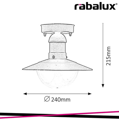 OSLO, OUTDOOR CEILING LAMP, IP44