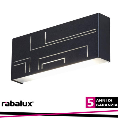 MARIBOR, OUTDOOR WALL LAMP, BLACK, BUILT-IN LED 12W 780LM 40