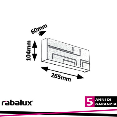 MARIBOR, OUTDOOR WALL LAMP, BLACK, BUILT-IN LED 12W 780LM 40