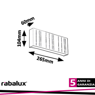 MARIBOR, OUTDOOR WALL LAMP, WHITE, BUILT-IN LED 12W 780LM 40
