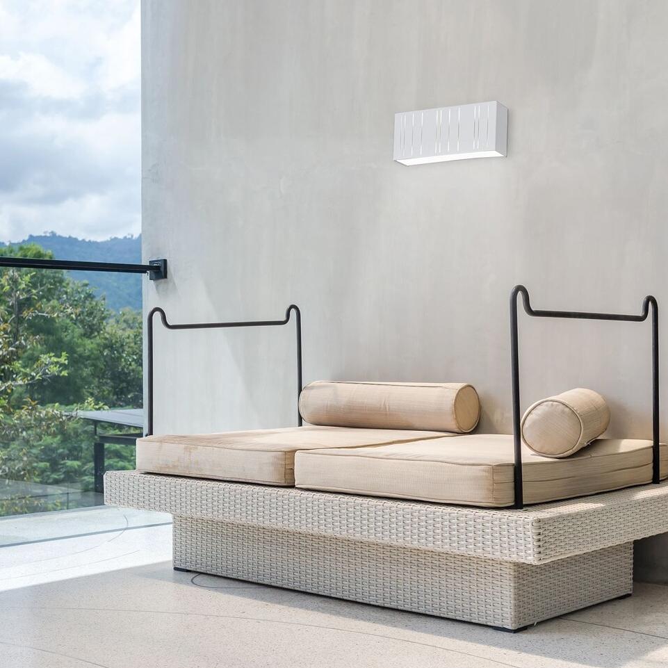 MARIBOR, OUTDOOR WALL LAMP, WHITE, BUILT-IN LED 12W 780LM 40