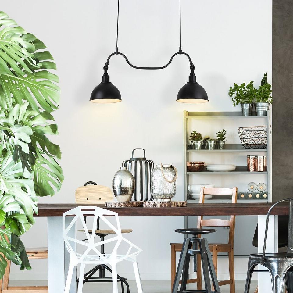 MARC PENDANT E27 2X40W,MATTE BLACK
