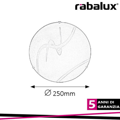 SOLEY CEILING 25CM 12W 3000K   WHITE/CLEAR