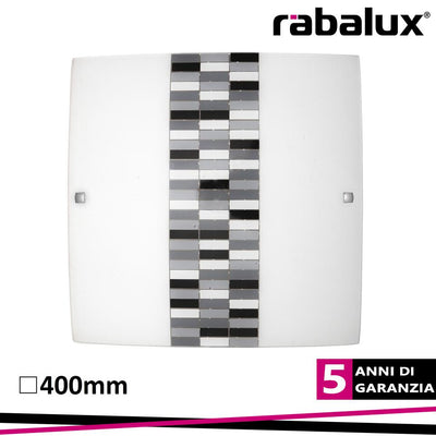 DOMINO CEILING 400X400E27 2X60W BLC/WHT/GR