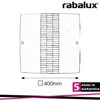 DOMINO CEILING 400X400E27 2X60W BLC/WHT/GR