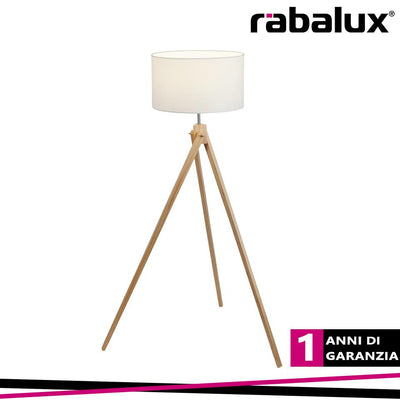 SOREN FLOORLAMP E27 MAX60W WHITE+NATURAL