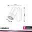 ZIRCON,IND.WALL GU10 1XMAX 5W, M.BLACK