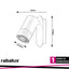 ZIRCON,IND.WALL GU10 1XMAX 5W, M.BLACK