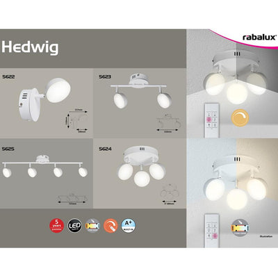 HEDWIG,SPOT, 2X4W CCT (2700-5000K) DIM.CON TELECOMANDO